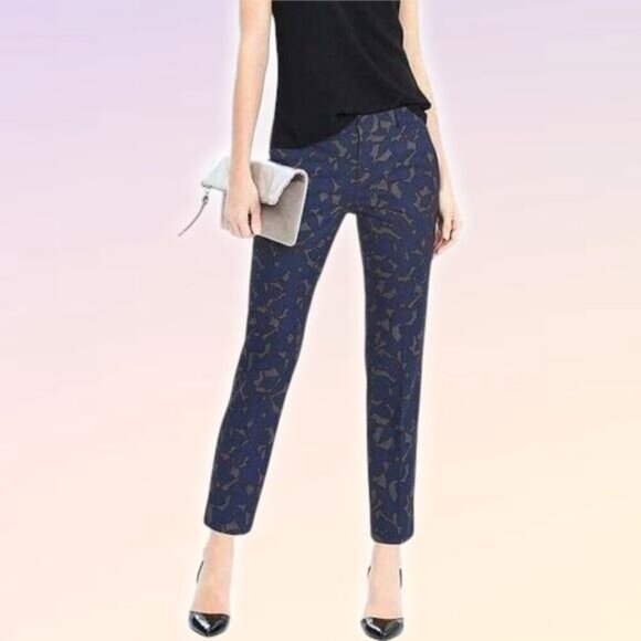 BANANA REPUBLIC Avery Flannel Pant Sz 0 Nouvelle Floral Warm - Picture 1 of 6